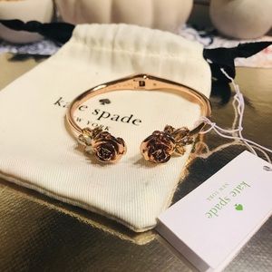 Kate Spade Rose Gold Open Hinged Cuff Bracelet